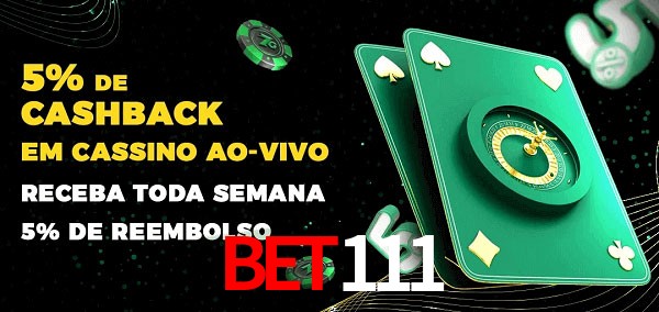 Promoções do cassino ao Vivo BET111